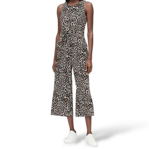 Banana Republic Leopard Tie Waist Jumpsuit Sz 10